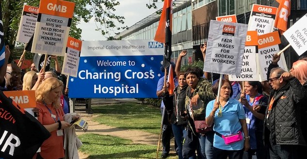 Workers at Charing Cross Hospital Hold Picnic in Pay Protest